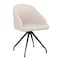 Martha Stewart Sora Upholstered Stationary Office Chair in White/Oil Rubbed Bronze CH-222119-WH-BK-MS - alternate 6